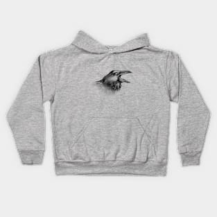 Handpainted Crow Kids Hoodie